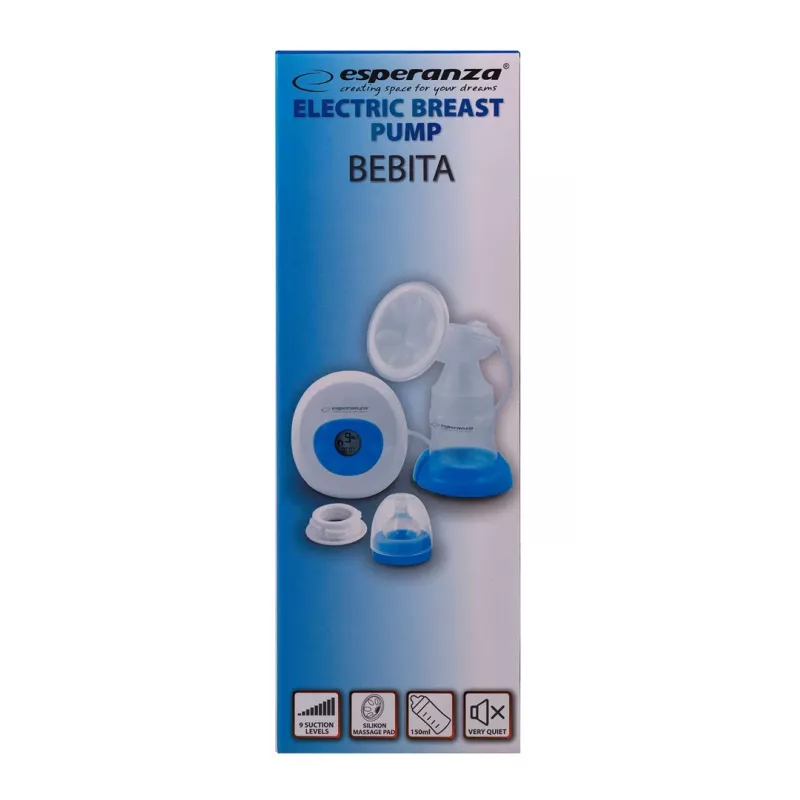 Esperanza BEBITA ECM001B Elektrische Milchpumpe, 150 ml, Blau