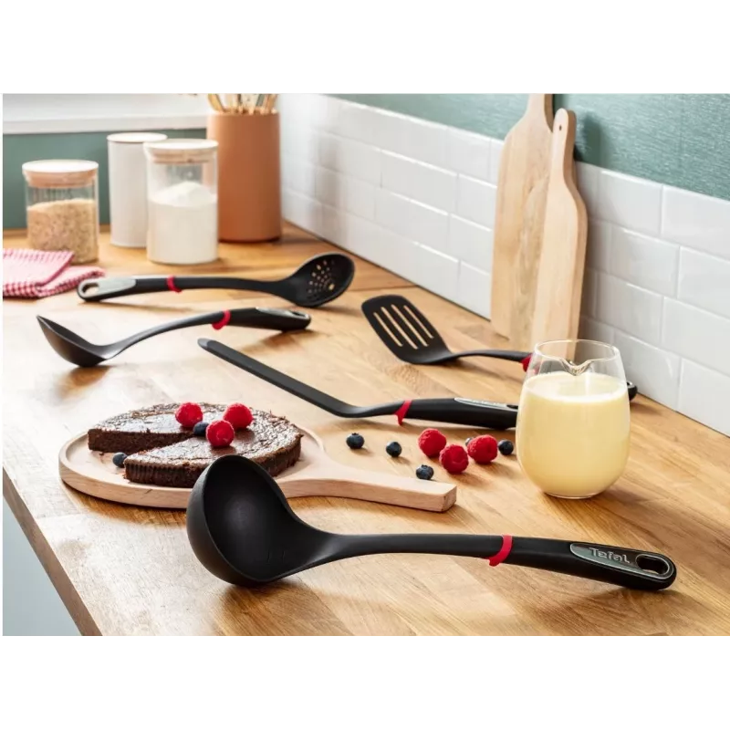 Pastalöffel Tefal K20602, Silikon, hitzebeständig bis 220 °C, schwarz, TPR-Griff
