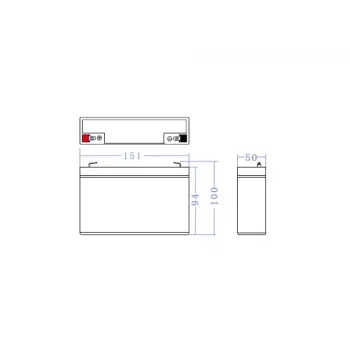 Versiegelte Blei-Säure (VRLA) AGM-Batterie Green Cell 6V 12Ah, 94×151×50 mm, 1,65 kg
