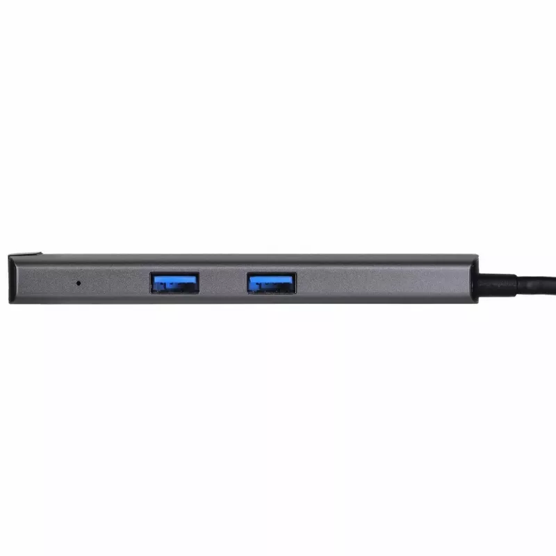Unitek H1112F aktiver USB-C-Hub, 6 Ports, 5 Gbit/s, HDMI 4K@30Hz, RJ-45, 2x USB-A, 2x USB-C, PD 100 W, Aluminium, grau