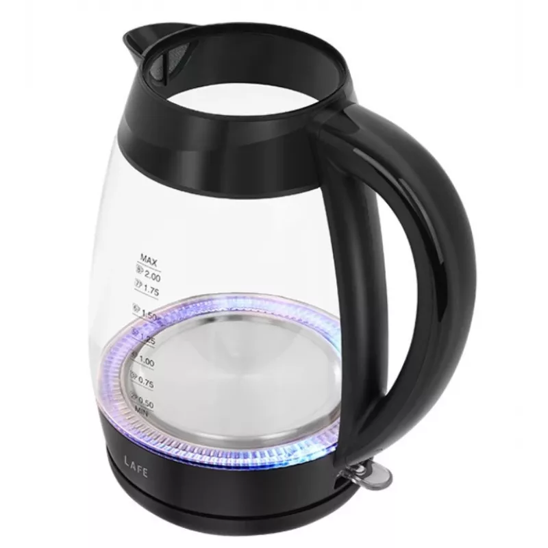 Lafe Essential XL CEG016 Glas-Wasserkocher, 2 l, 2200 W, schwarz