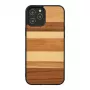 Handyhülle man and wood für iPhone 12 Pro Max, schwarzer Sand