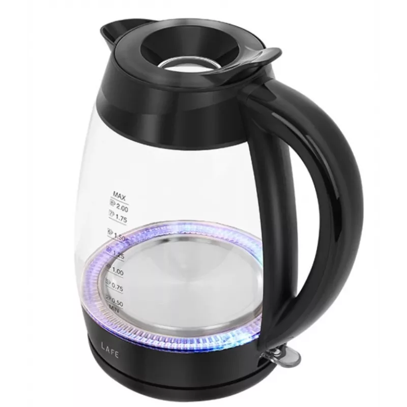 Lafe Essential XL CEG016 Glas-Wasserkocher, 2 l, 2200 W, schwarz