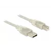 USB-Kabel DeLOCK 83896 USB 2.0 5m USB A USB B Transparent