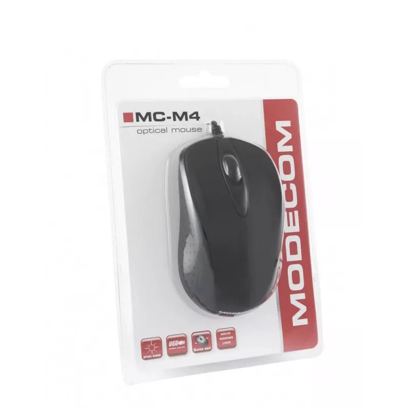 Modecom MC-M4 Maus USB Typ-A Optisch 800 DPI beidhändig