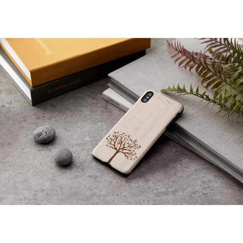 Smartphone-Hülle Man and Wood für iPhone X/XS, Apfelbaumholz, schwarz