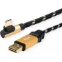 ROLINE 11.02.9060 USB-Kabel 0,8 m USB 2.0 USB A USB C Schwarz - Gold (11.02.9060)