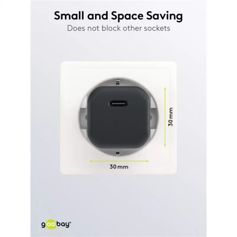 Mobilgeräte-Ladegerät Goobay 65403 Universal Schwarz AC-Schnellladung