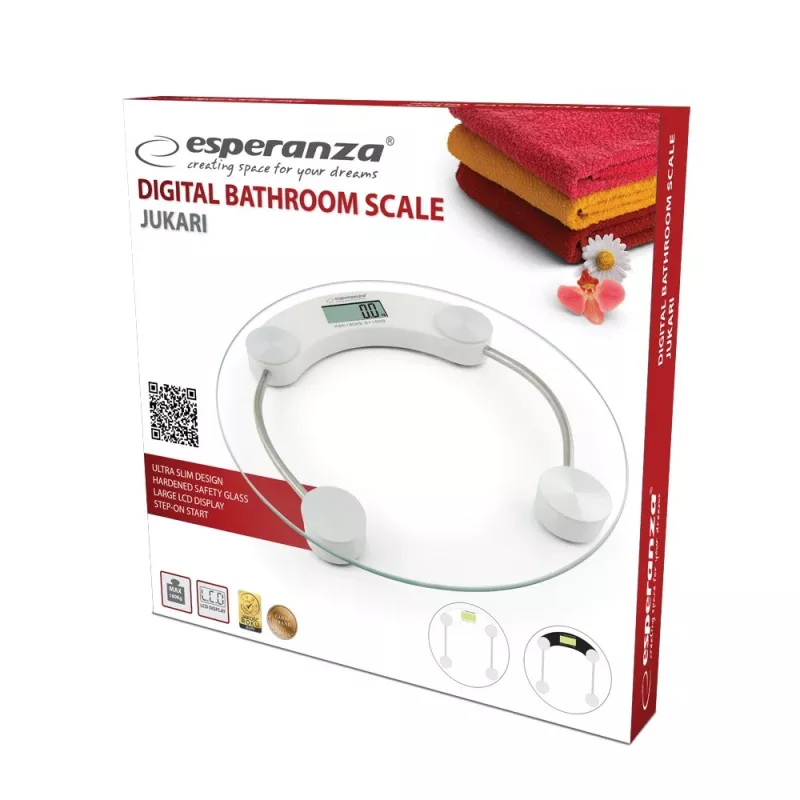 Esperanza EBS007W Personenwaage Circle White Elektronische Personenwaage