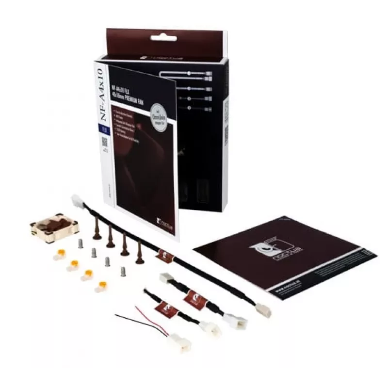 Noctua NF-A4x10 5V 40-mm-Gehäuselüfter, 40x40x10 mm, 5 V, 4500 RPM, 17,9 dB, SSO2, Beige/Braun
