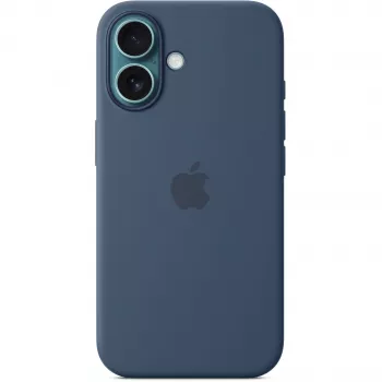 Apple MYY23ZM/A Silikon Case mit MagSafe für iPhone 16, Denimblau
