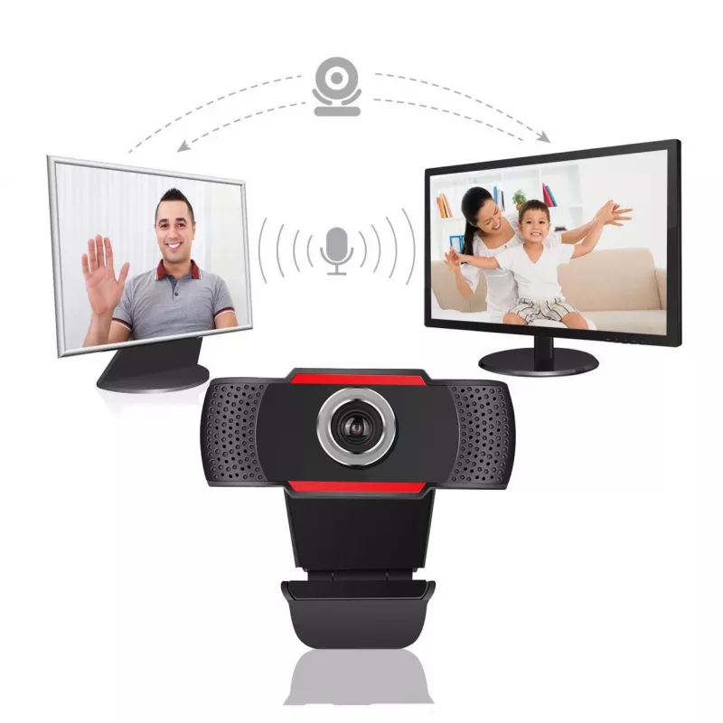 Manta W182 Webcam, HD 720p, 30 fps, eingebautes Mikrofon, USB 2.0, Schwarz