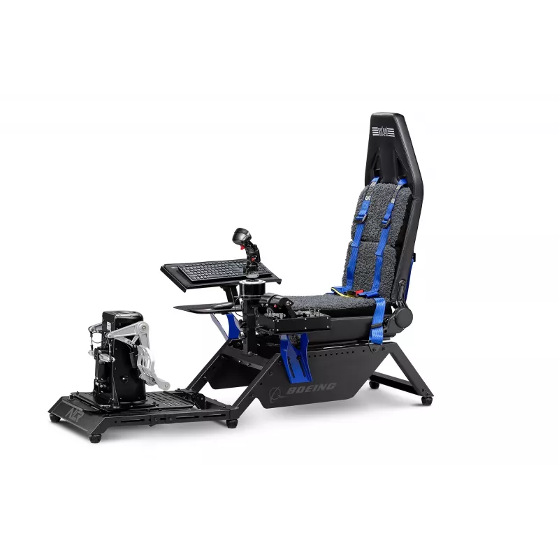 Next Level Racing Boeing Commercial Edition Flugsimulator-Cockpit, blaue Akzente