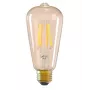 Tellur TLL331191 WLAN-Smart-Filamentlampe E27, 6 W, 600 lm, 2000–5000K, dimmbar, Bernstein, Warm- / Weißlicht