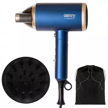 Camry | Haartrockner | CR 2268 | 1800 W | 2 Temperaturstufen | Ionenfunktion | Diffusoraufsatz | Blau/Gold