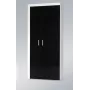 Cama Meble SAMBA 1 BI/CZ Kleiderschrank, weiß / schwarz glänzend