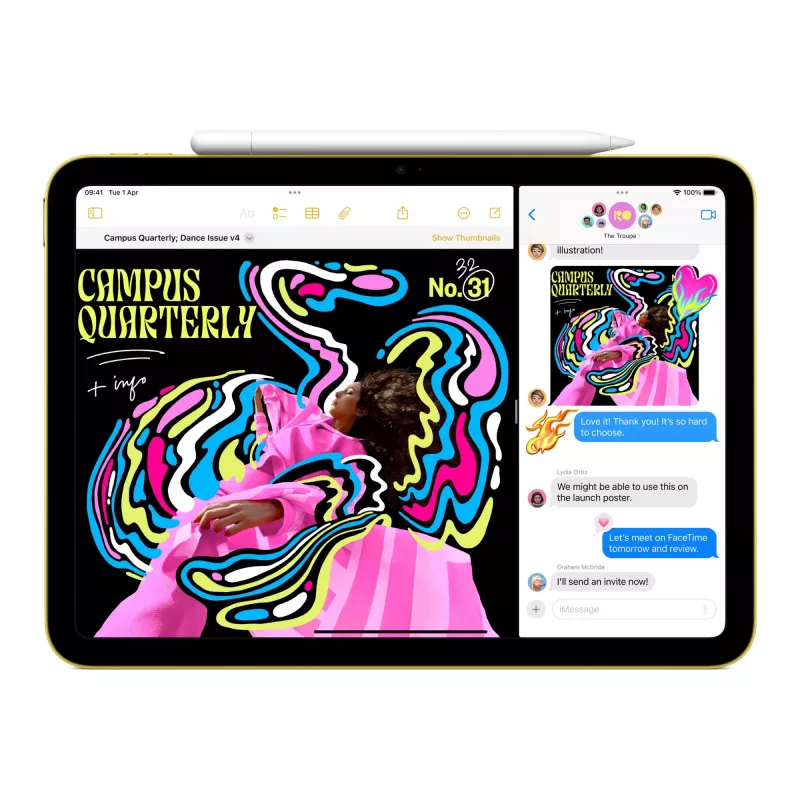 Apple iPad A16 Tablet 11" 128 GB, Wi-Fi + Cellular 5G LTE-TDD & LTE-FDD, 2360 x 1640, Wi-Fi 6, iPadOS 18, Gelb