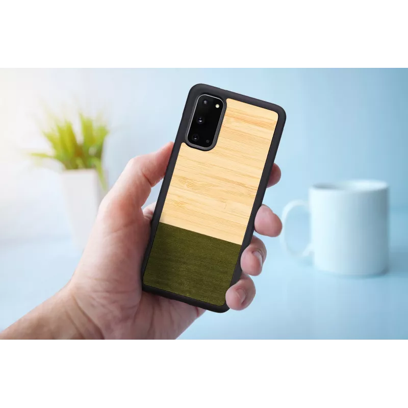 Handyhülle man and wood Galaxy S20 Bambuswald Schwarz — Schützende Rückabdeckung für Samsung Galaxy S20
