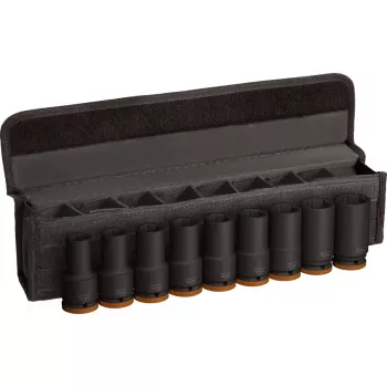 Steckschlüsselsatz Bosch PRO 3/4 Zoll, 9-teilig, tiefe Steckschlüssel, schwarz