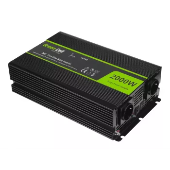 Spannungswandler Green Cell INV20, 24 V DC auf 230 V AC, 4000 W, 50 Hz, 40 A Eingang, für den Innenbereich, schwarz