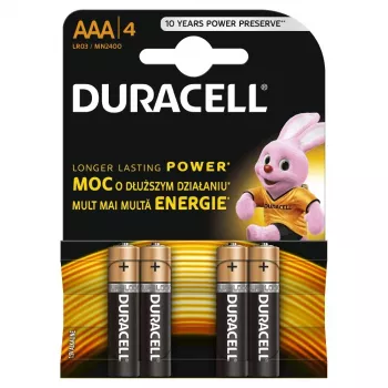 Duracell Basic AAA/LR03 Alkaline-Batterien, 4 Stück