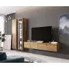 Vitrine Cama Meble VIGO 180 — Wandmontierte Glasvitrine, 1800×400×300 mm, Wotan Eiche