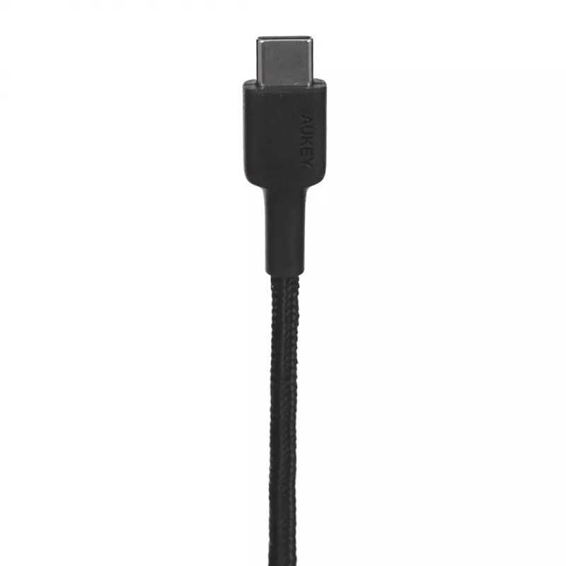 AUKEY CB-CD30 USB-A-auf-USB-C-Kabel 0,9 m, Nylongeflecht, 60W PD, 3A, schwarz