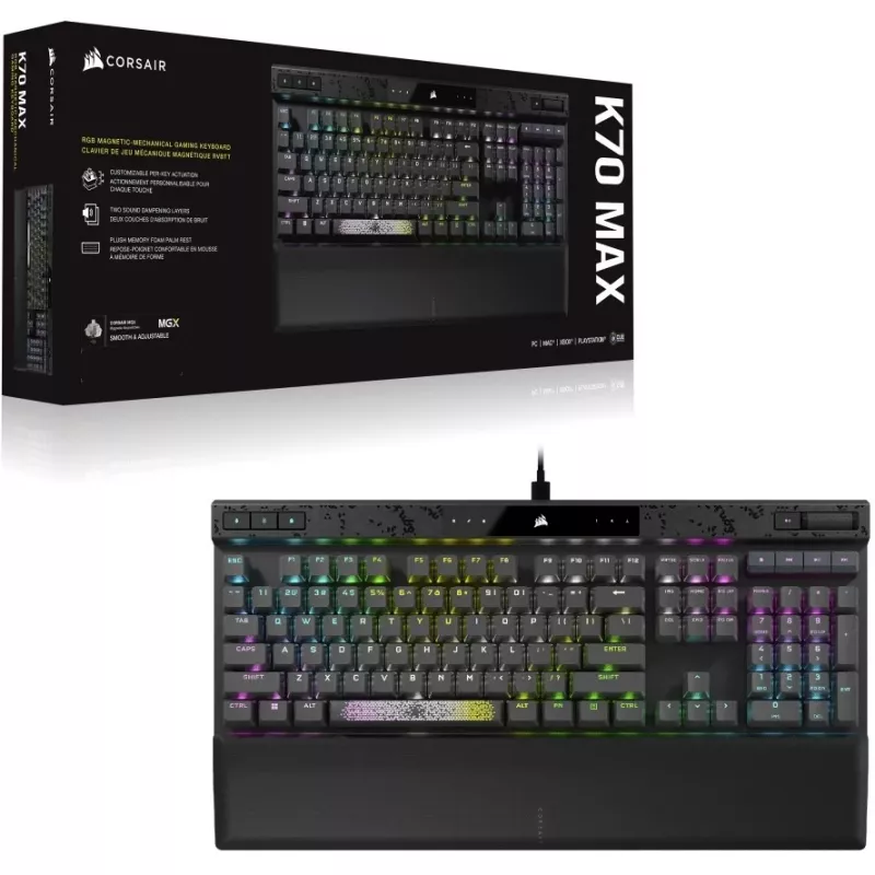 Corsair K70 MAX Tastatur Gaming USB Deutsch Schwarz