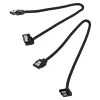 Corsair CC-8900278 Premium SATA-Kabel mit Sleeve, gewinkelt, 30 cm, Schwarz, 2er-Pack