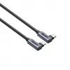 USB-C Kabel Unitek C14147ABK01-1M, 1 m, 90° abgewinkelte Stecker, USB PD 3.0 100W, Daten 480 Mbit/s, schwarz