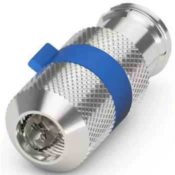 Easy-Installation-IEC/Koax-Dose (Silber/Blau, 6,5 - 8,0 mm)