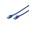Netzwerkkabel Digitus CAT 5e SF/UTP Patchkabel RJ45 Cat5e 0,5 m Blau