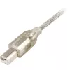Delock 82057 USB-2.0-Kabel Typ-A-Stecker auf Typ-B-Stecker, 0,5 m, transparent