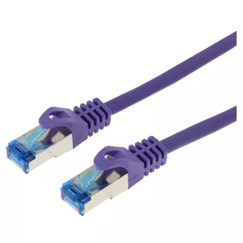 Netzwerkkabel LOGON SSTP Cat5e, RJ-45 zu RJ-45, 0,15 m, violett