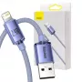 Baseus Crystal Shine Kabel USB auf Lightning, 2,4A, 2m (lila)
