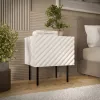 Nachttisch Cama LUCCA Nachtschrank 2 Stk. 47x40x52 cm weiß MDF/Spanplatte