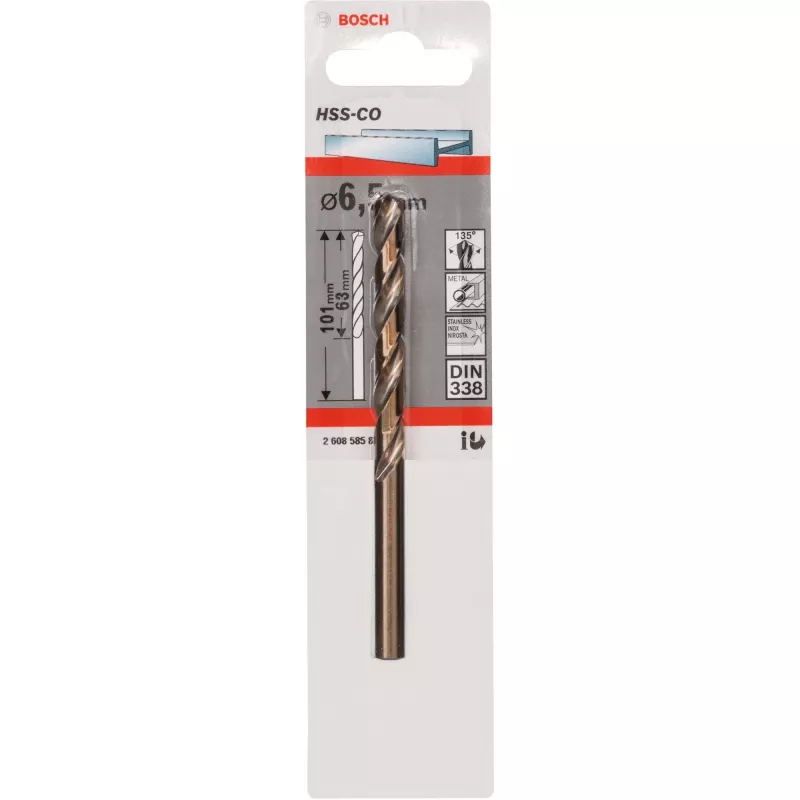 Twist Drill Bit Bosch HSS Cobalt 6.5 mm 1 pc