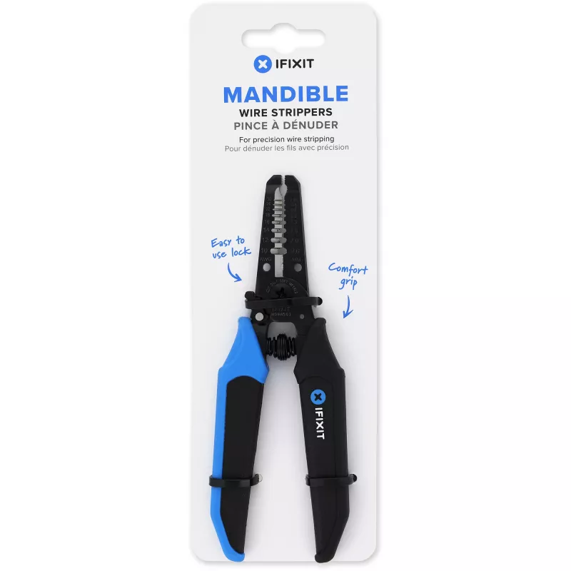 iFixit IF145-547-1 Mandible Abisolierzange, bis 4,75 mm², schwarz/blau