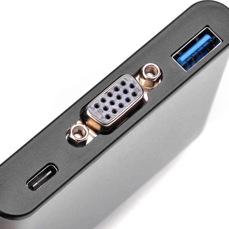 SilverStone SST-EP06C USB 3.1 Typ-C auf VGA / USB Typ-C / USB Typ-A Adapter-Hub