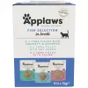 Applaws Fischauswahl in Brühe, Multipack Nassfutter für Katzen, 12 × 70 g