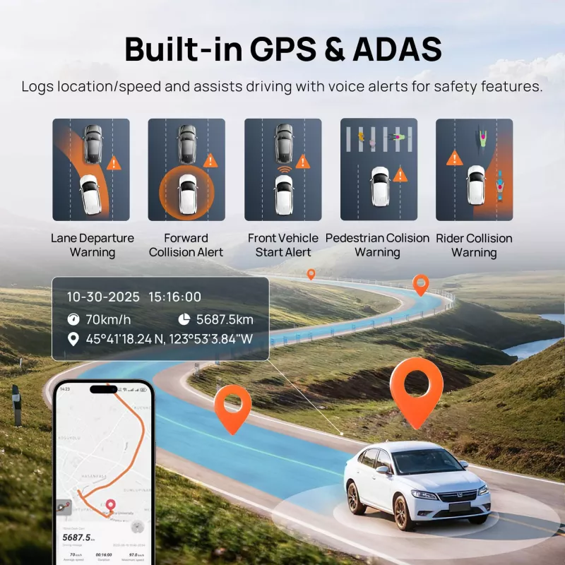 70mai A810S 4K Dashcam-Set mit RC24 Rückfahrkamera