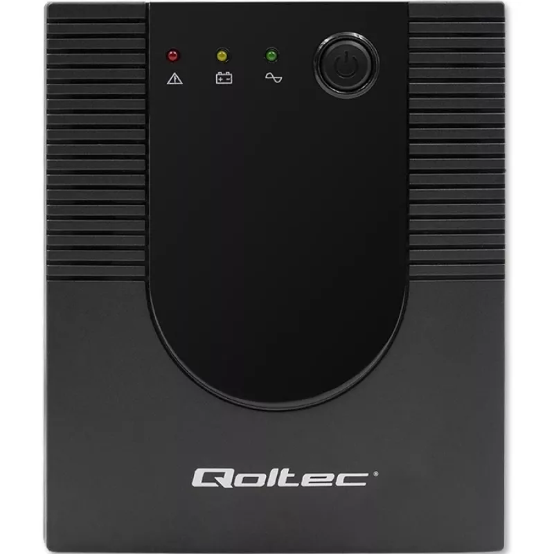 Qoltec Monolith 53775 Line-Interactive USV, 1200 VA (1,2 kVA) / 720 W, AVR, 4 AC-Steckdosen, schwarz