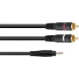 Adapterkabel Omnitronic 3,5 mm Klinke auf 2×Cinch, 1,5 m, Modell 30225151