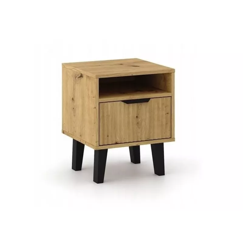 SCANDI 1S schlank Eiche ARTISAN Nachttisch