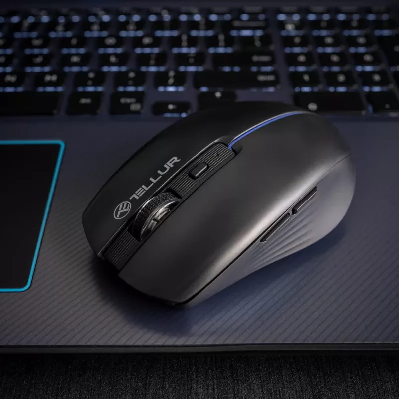 Tellur Silent Click Wireless Maus Schwarz