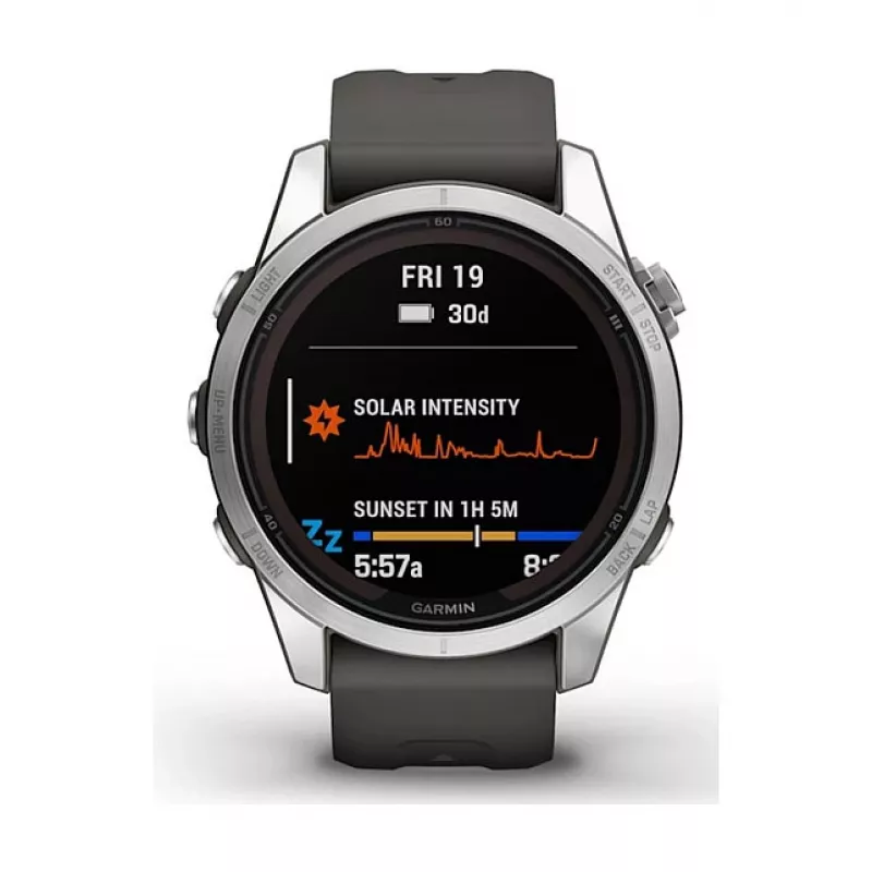 Garmin fēnix 7S Pro 3,05 cm (1,2 inch) MIP 42 mm Digital 240 x 240 Pixel Touchscreen Silber Wi-Fi GPS (Satellit)