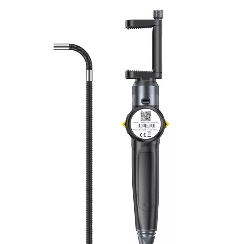 Ulefone uSmart E03 UF-EC03 Endoskopkamera, 1280x720 HD, in zwei Richtungen um 180° lenkbare Sonde, 6 LEDs, IP67, 1 m halbstarres Kabel