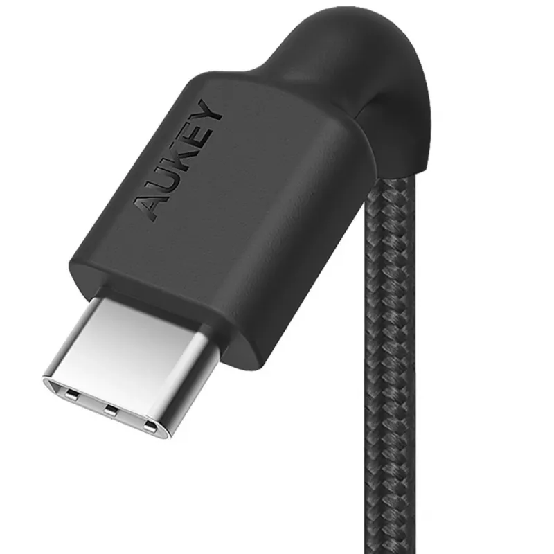 Aukey CB-CD45 USB-C-auf-USB-C-Kabel, Quick Charge, 0,9 m, schwarz