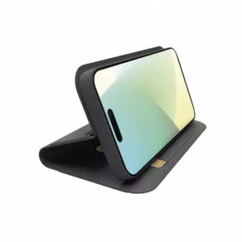SBS TEWALIP1661K Wallet-Stand-Hülle für iPhone 16, PU, Schwarz
