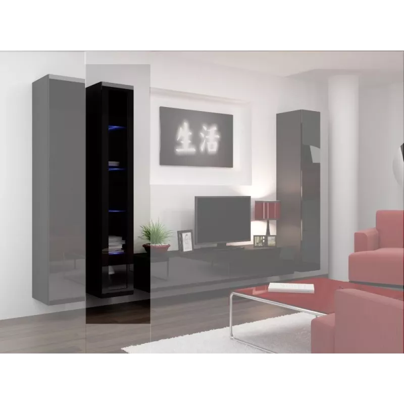Cama Vitrine VIGO '180' 180/40/30 schwarz/schwarz glänzend